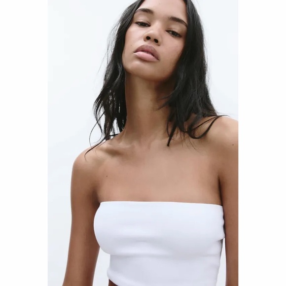 Zara Rib Bandeau Top - Picture 2 of 12